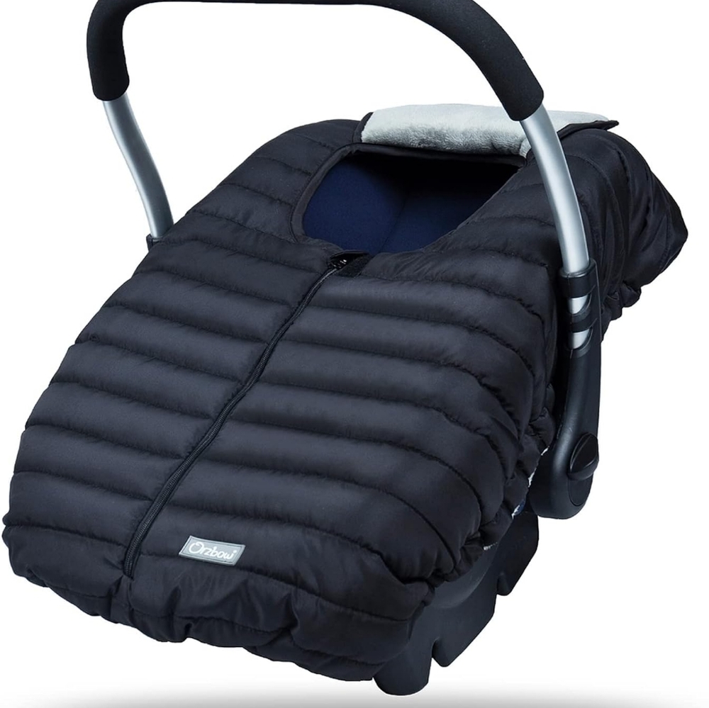 Orzbow fleece-lined car seat cover in Black